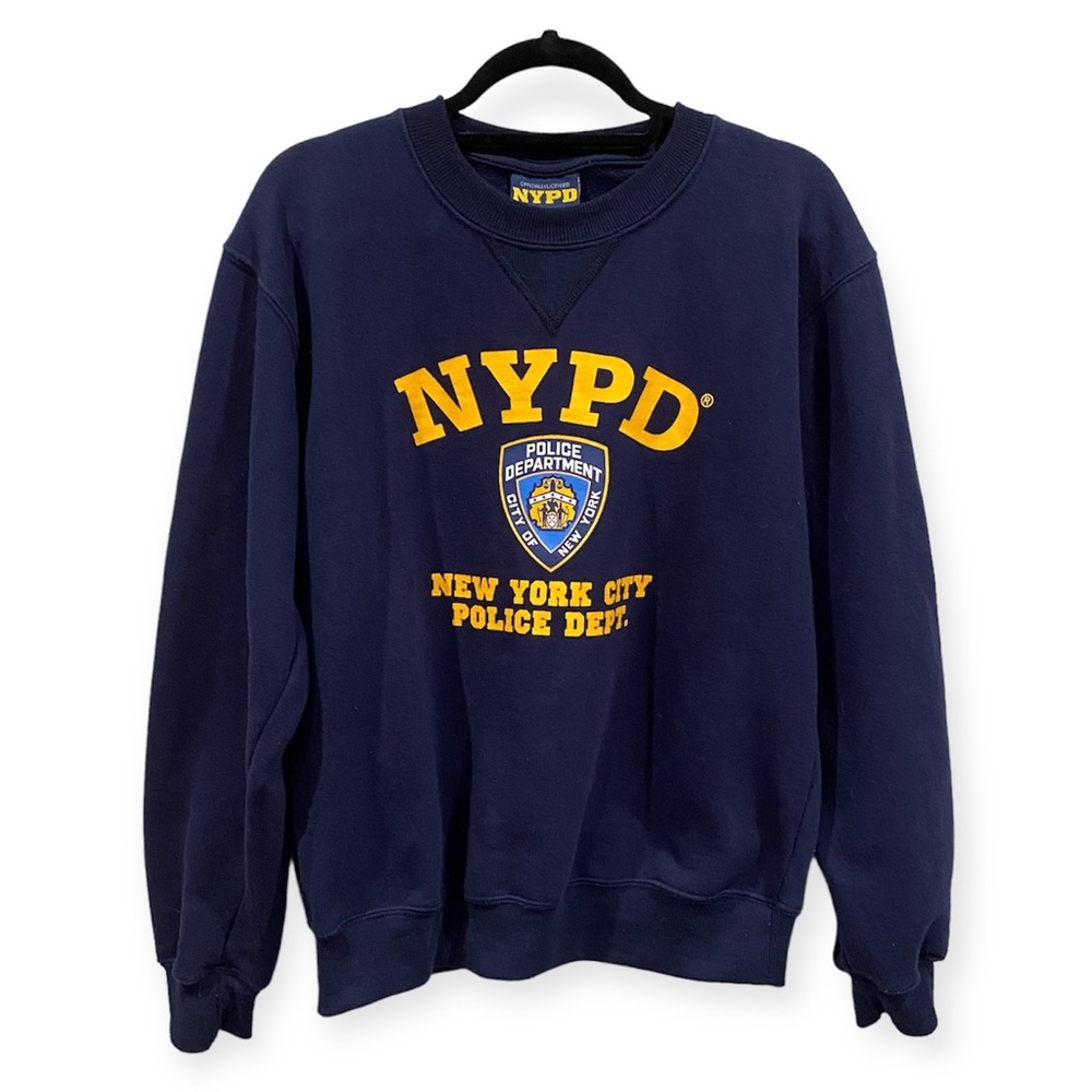 NYPD Pullover Crewneck Sweatshirt Navy Blue Unisex Small